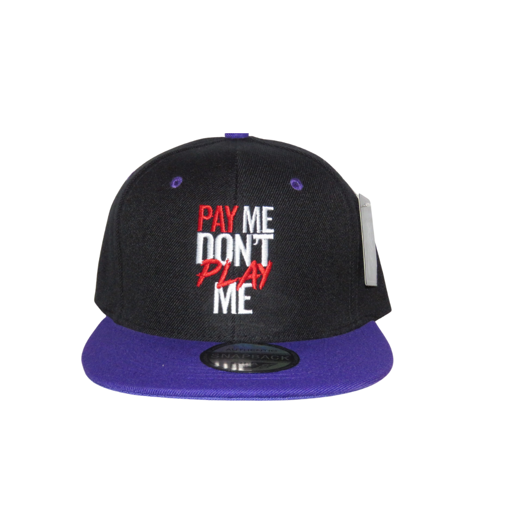 Pay Me Don't Play Me Hat Black/Purple