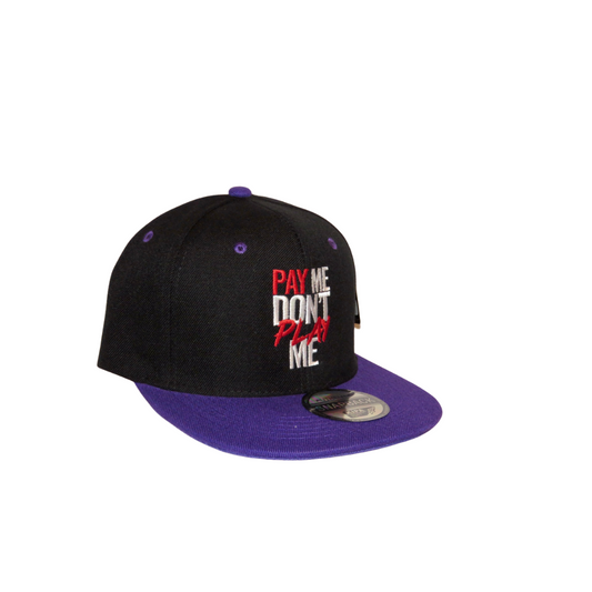 Pay Me Don't Play Me Hat Black/Purple