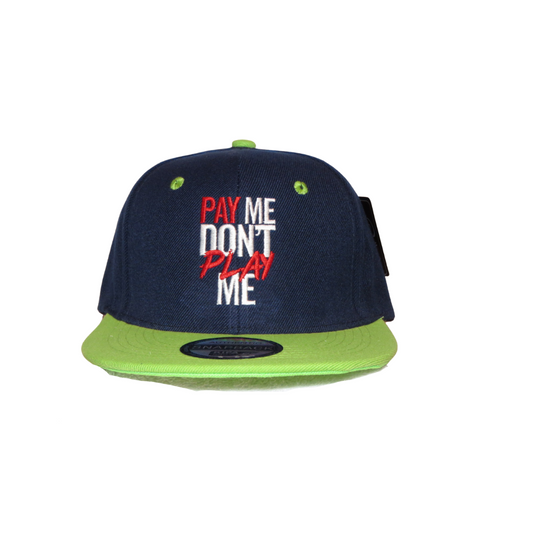 Pay Me Don't Play Me Hat Navy/Lime