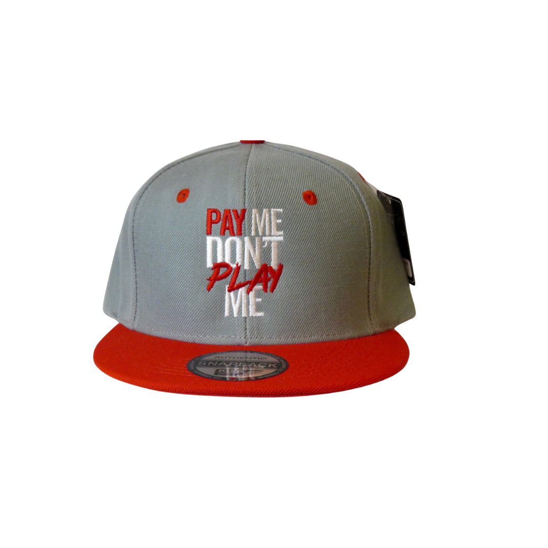 Pay Me Don't Play Me Hat Grey/Red