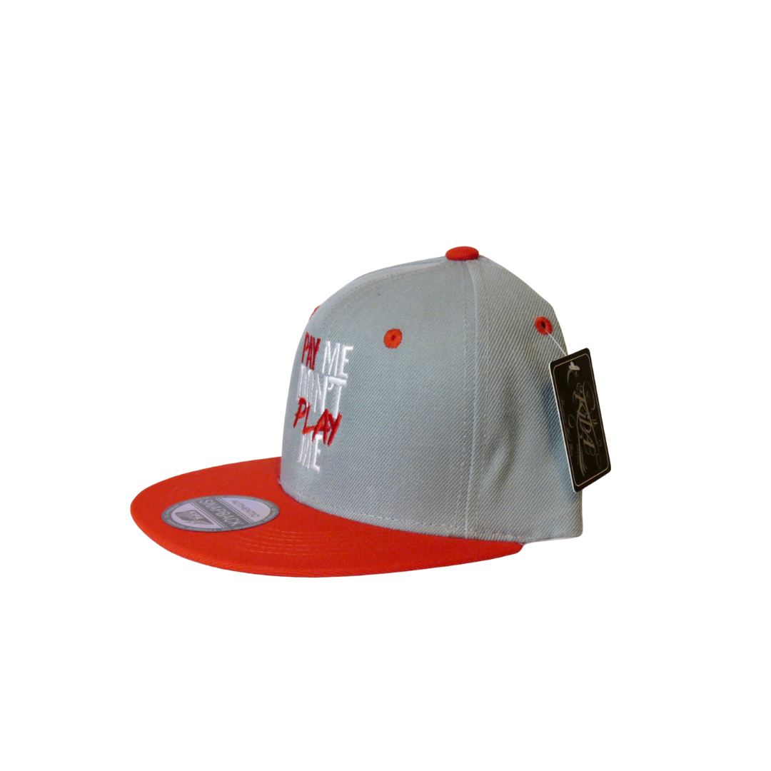 Pay Me Don't Play Me Hat Grey/Red